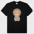 Glitter Big Baby Milo Tee - Black