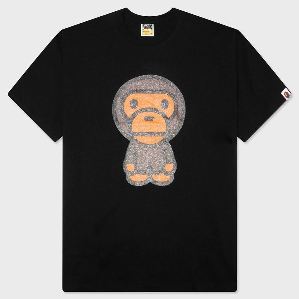 Glitter Big Baby Milo Tee - Black