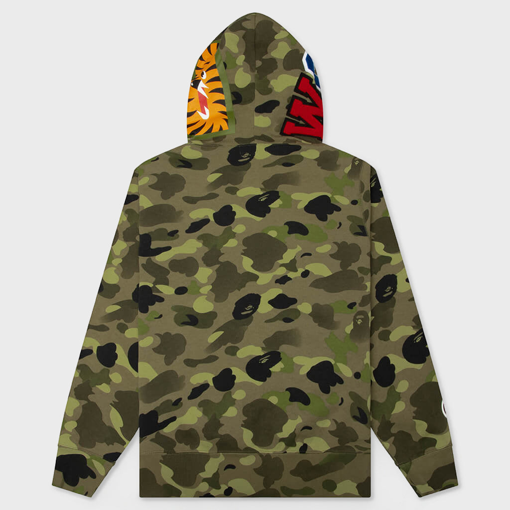Graduation Camo Shark Full Zip Hoodie - Olive Drab