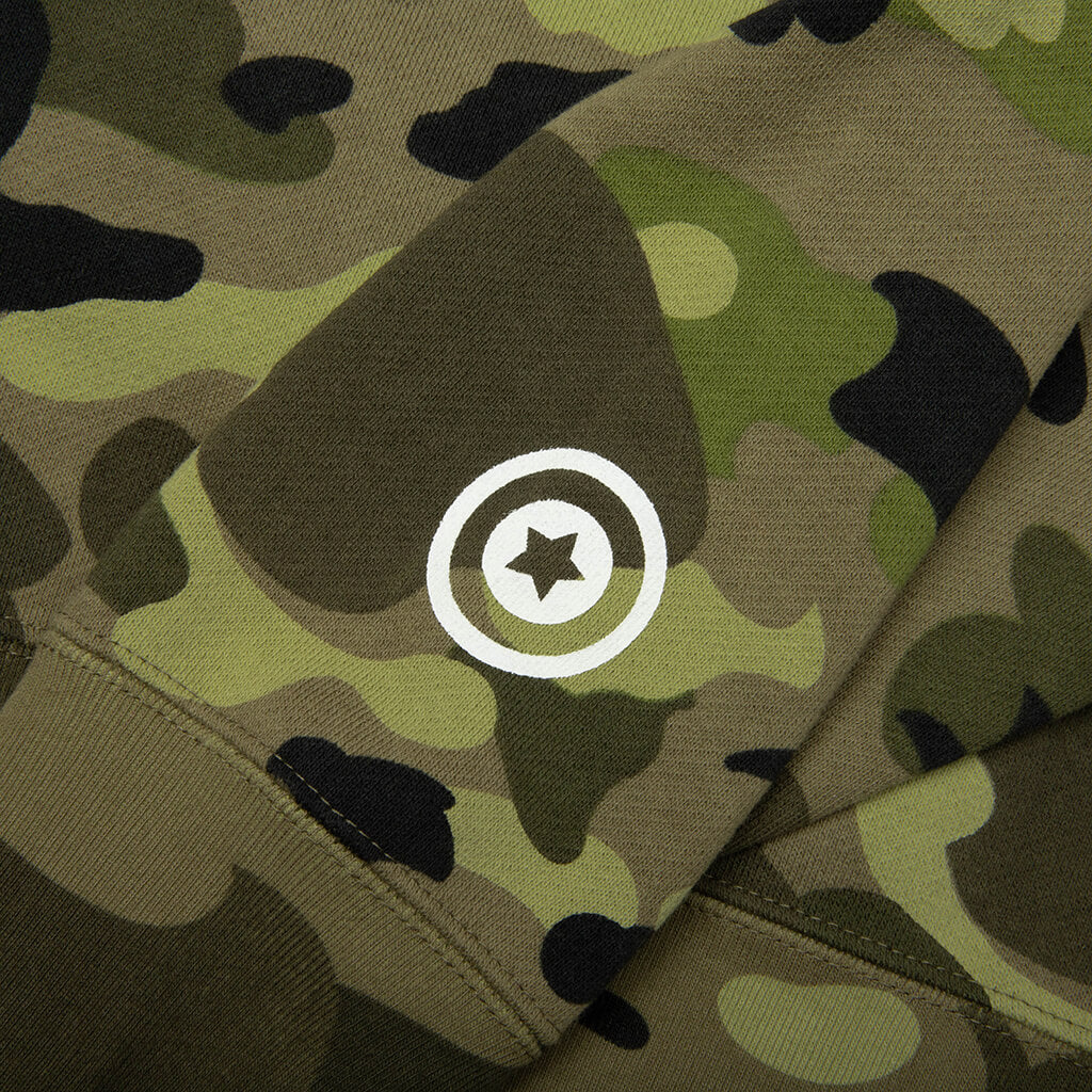 Graduation Camo Shark Full Zip Hoodie - Olive Drab