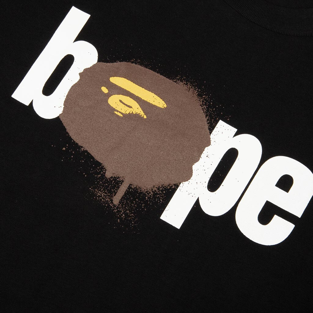 Graffiti Bape Logo Relaxed Fit Tee - Black