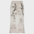 Graffitti Mirror Face Sweatpants - Grey