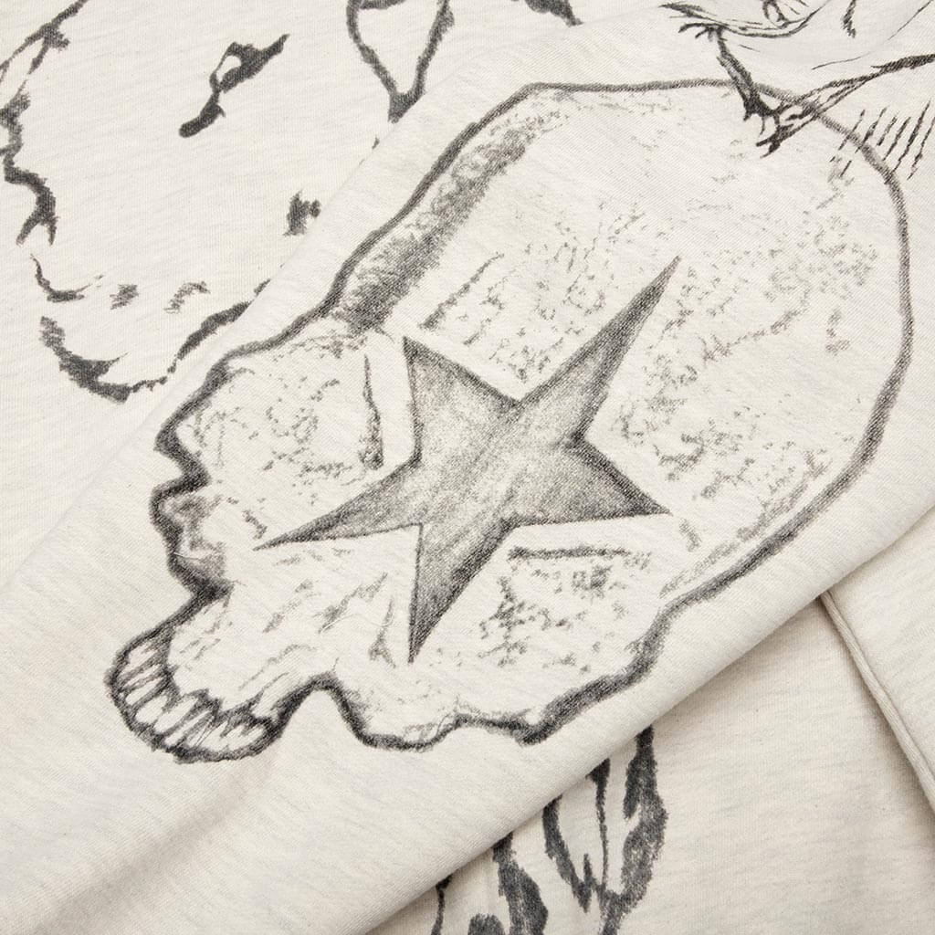 Graffitti Zip Up Sweatshirt - Grey