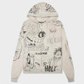Graffitti Zip Up Sweatshirt - Grey