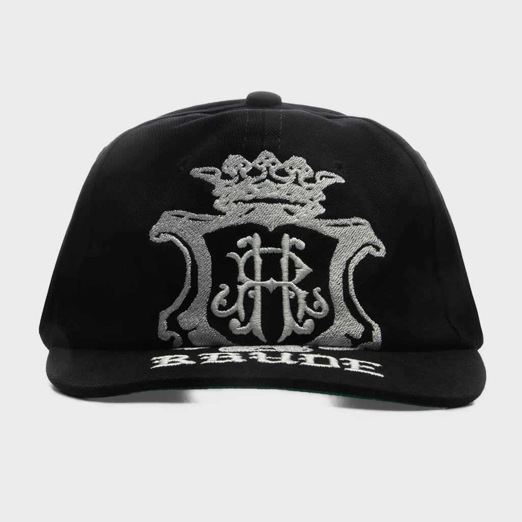 Grand Cru Crest Curved Brim Hat - Black/White