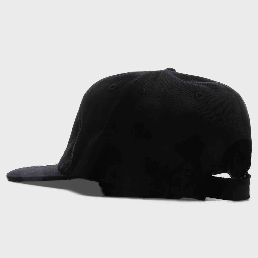 Grand Cru Crest Curved Brim Hat - Black/White