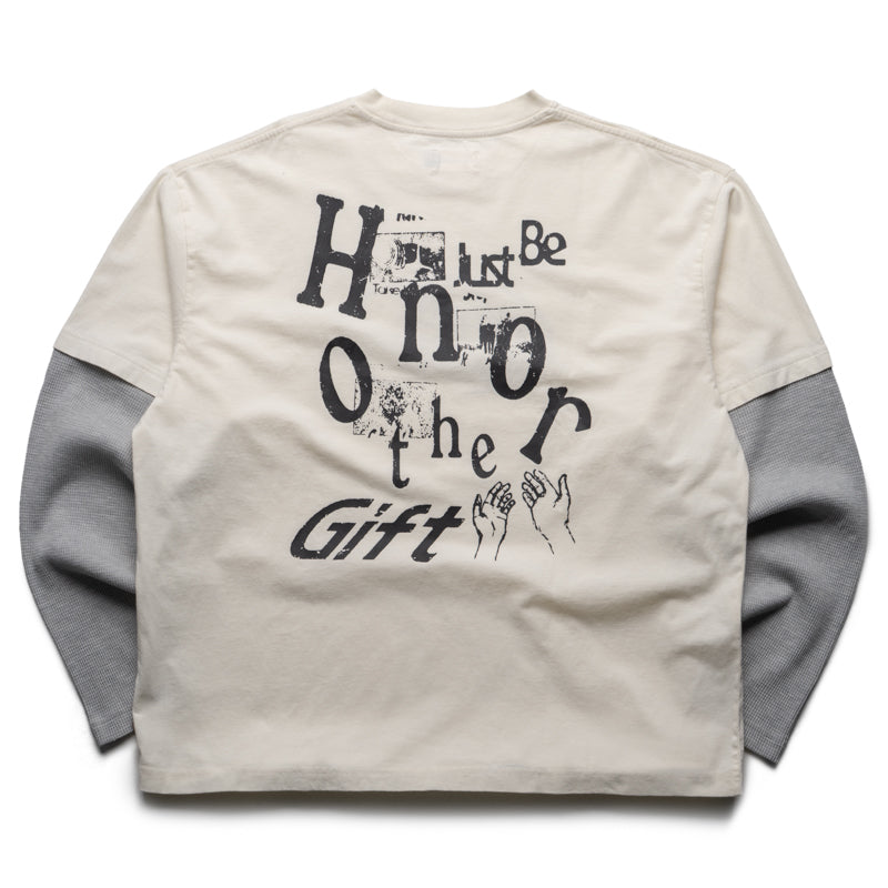 Honor The Gift Just Be L/S Tee - White