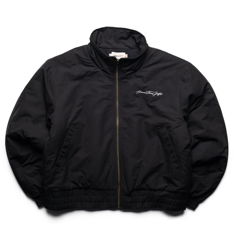 Honor The Gift Script Puffer Jacket - Black