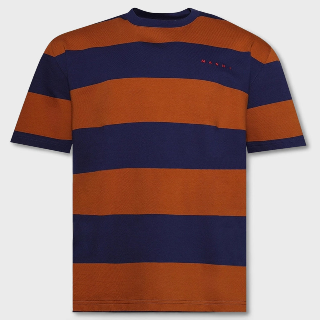 Maxi-Stripe T-Shirt - Ocean/Tobacco