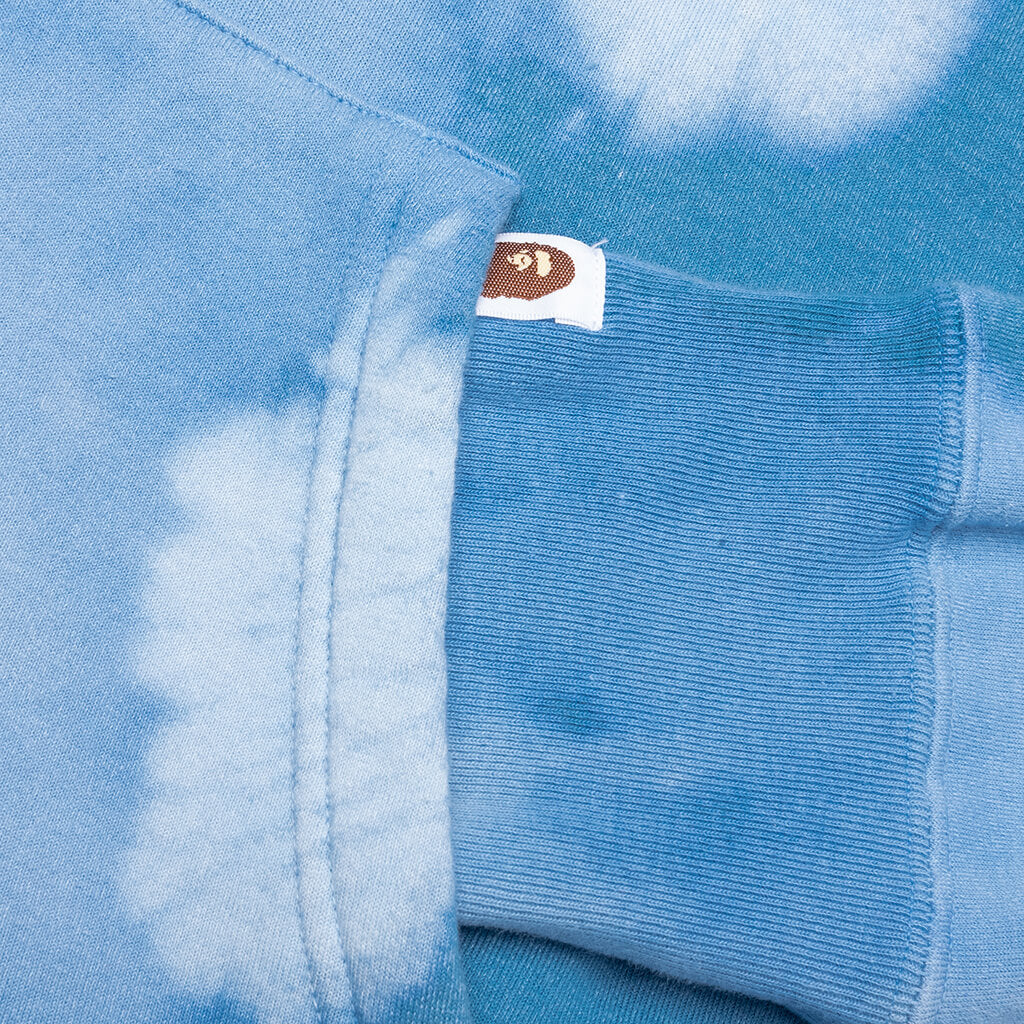 Hand Dye Shark Full Zip Hoodie - Blue