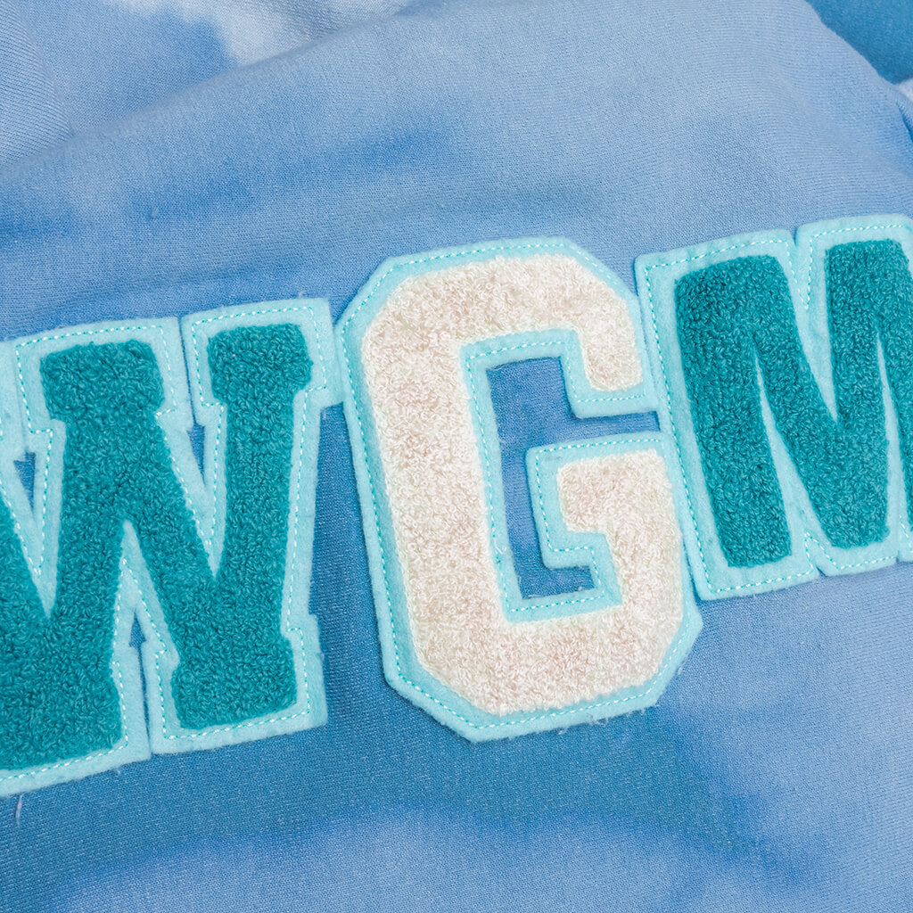Hand Dye Shark Full Zip Hoodie - Blue