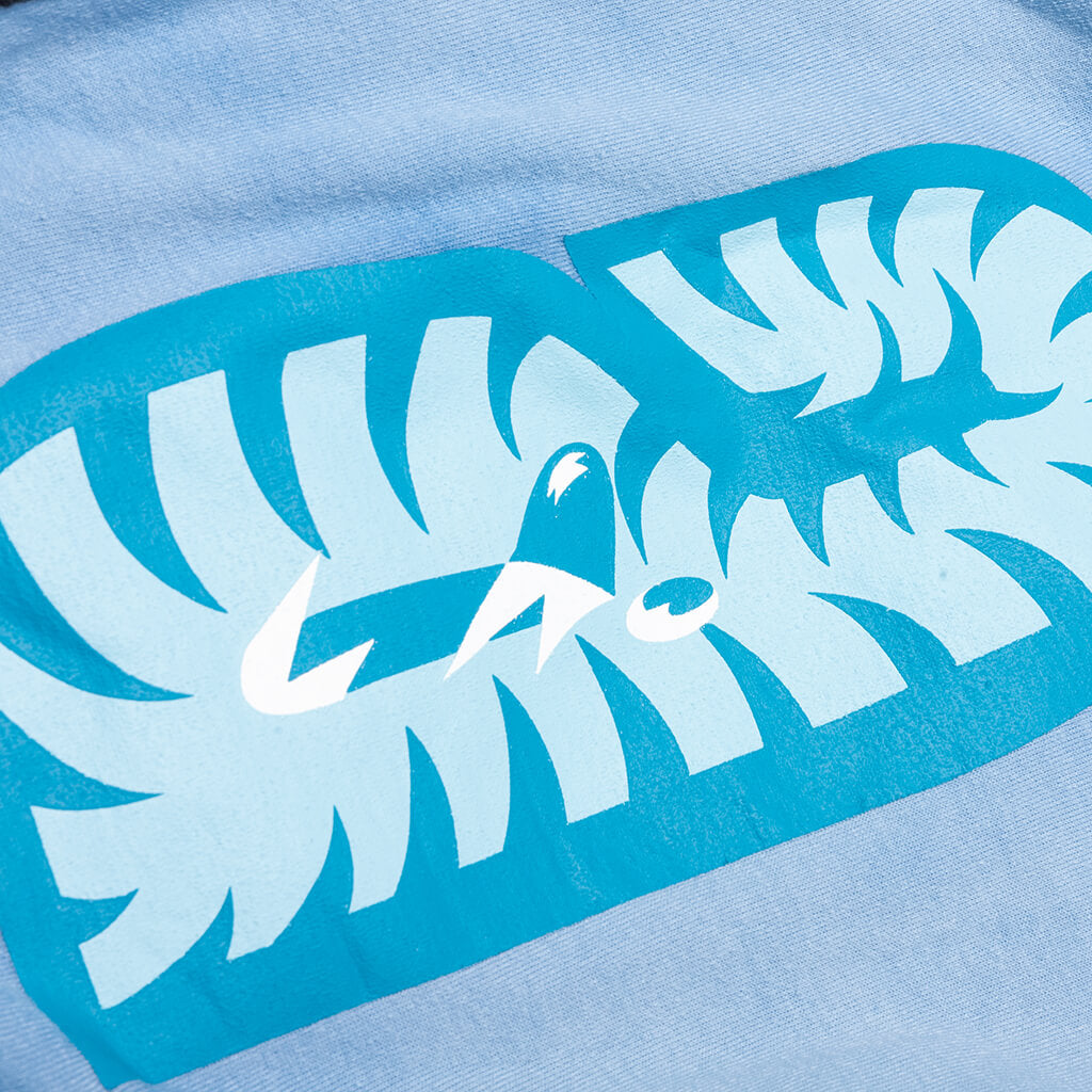Hand Dye Shark Full Zip Hoodie - Blue
