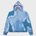 Hand Dye Shark Full Zip Hoodie - Blue