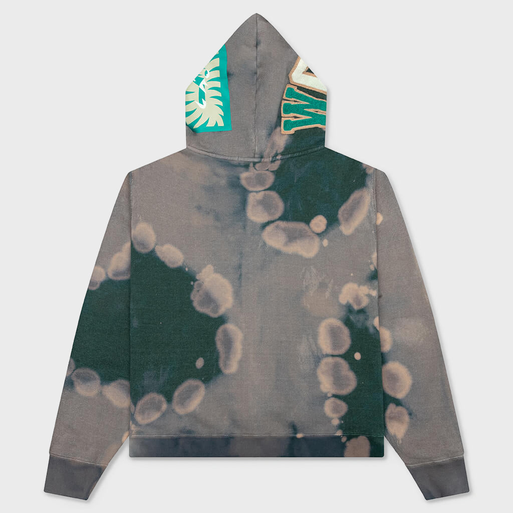 Hand Dye Shark Full Zip Hoodie - Green