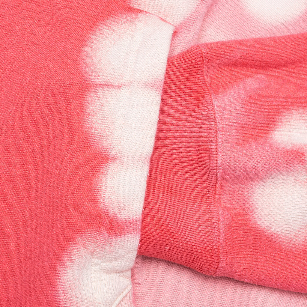 Hand Dye Shark Full Zip Hoodie - Red