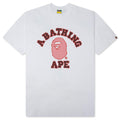 Hand Drawn College Relaxed Fit Tee - White
