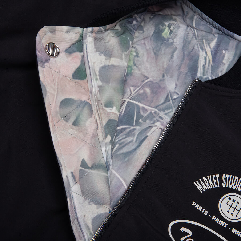 Handyman Reversible Bomber Jacket - Pirate Black/Wood Camo