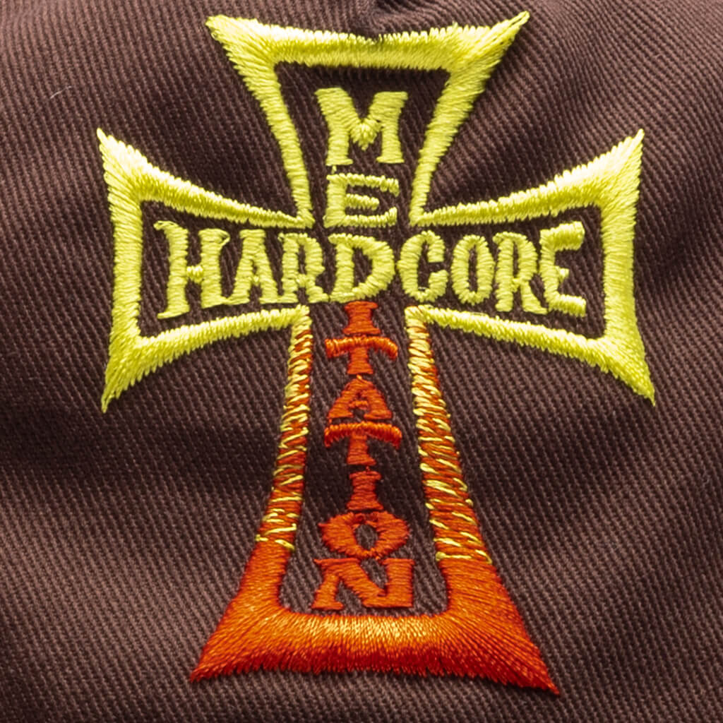 Hardcore Meditation Trucker Cap - Brown