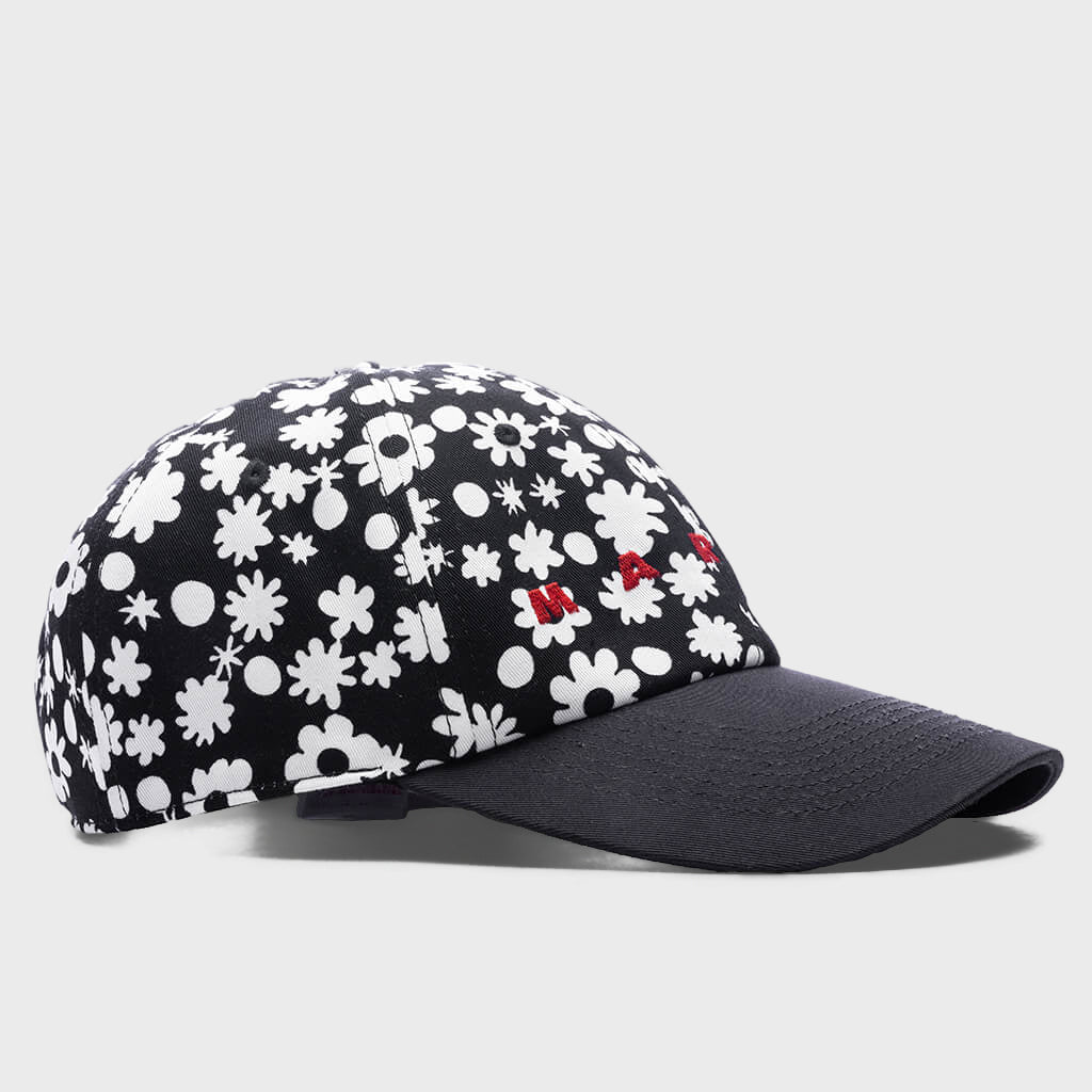 Pop Fields Cotton Twill Baseball Cap - Black