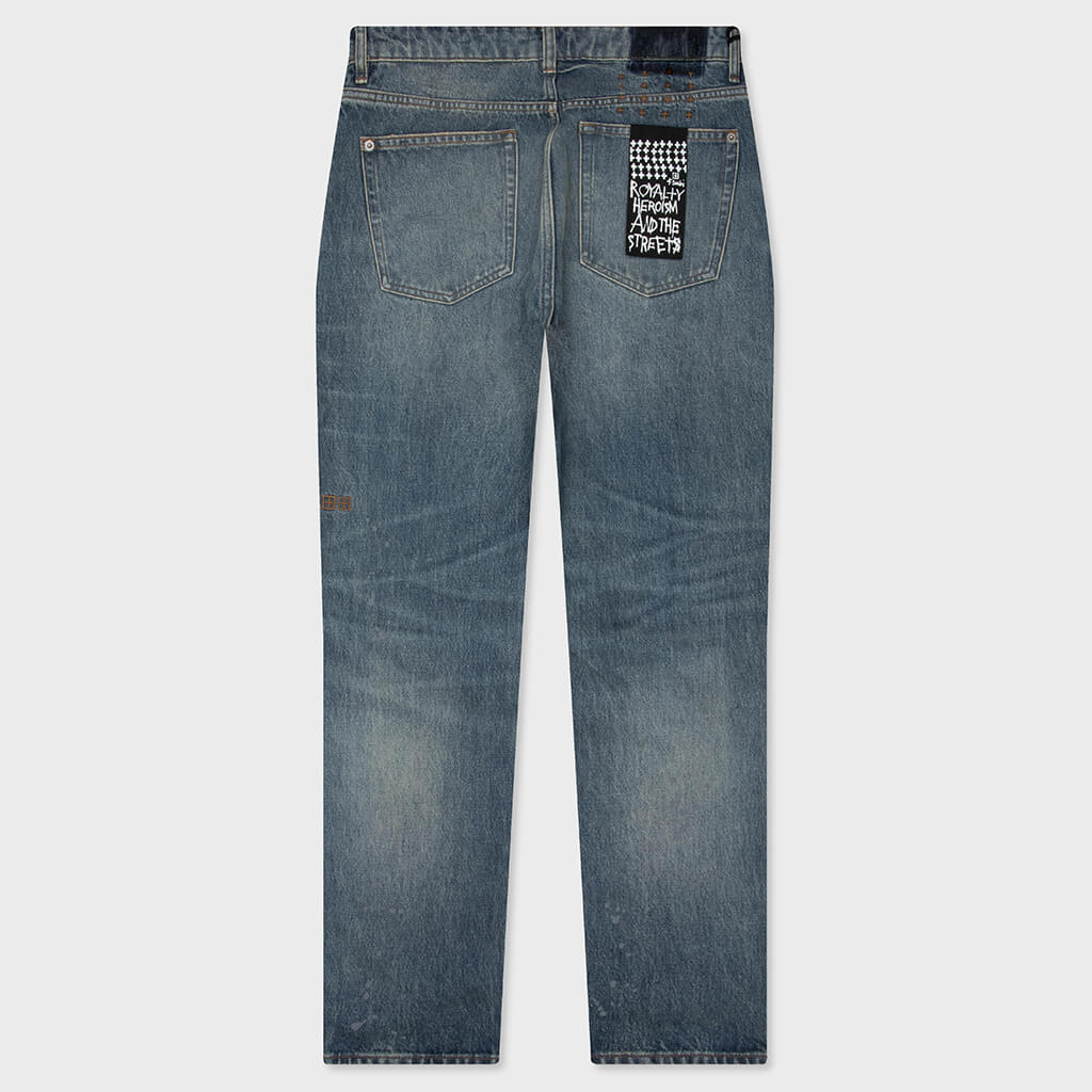 Hazlow Denim Pant - Hendrix Blue Repair