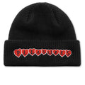 Hearts Beanie - Black