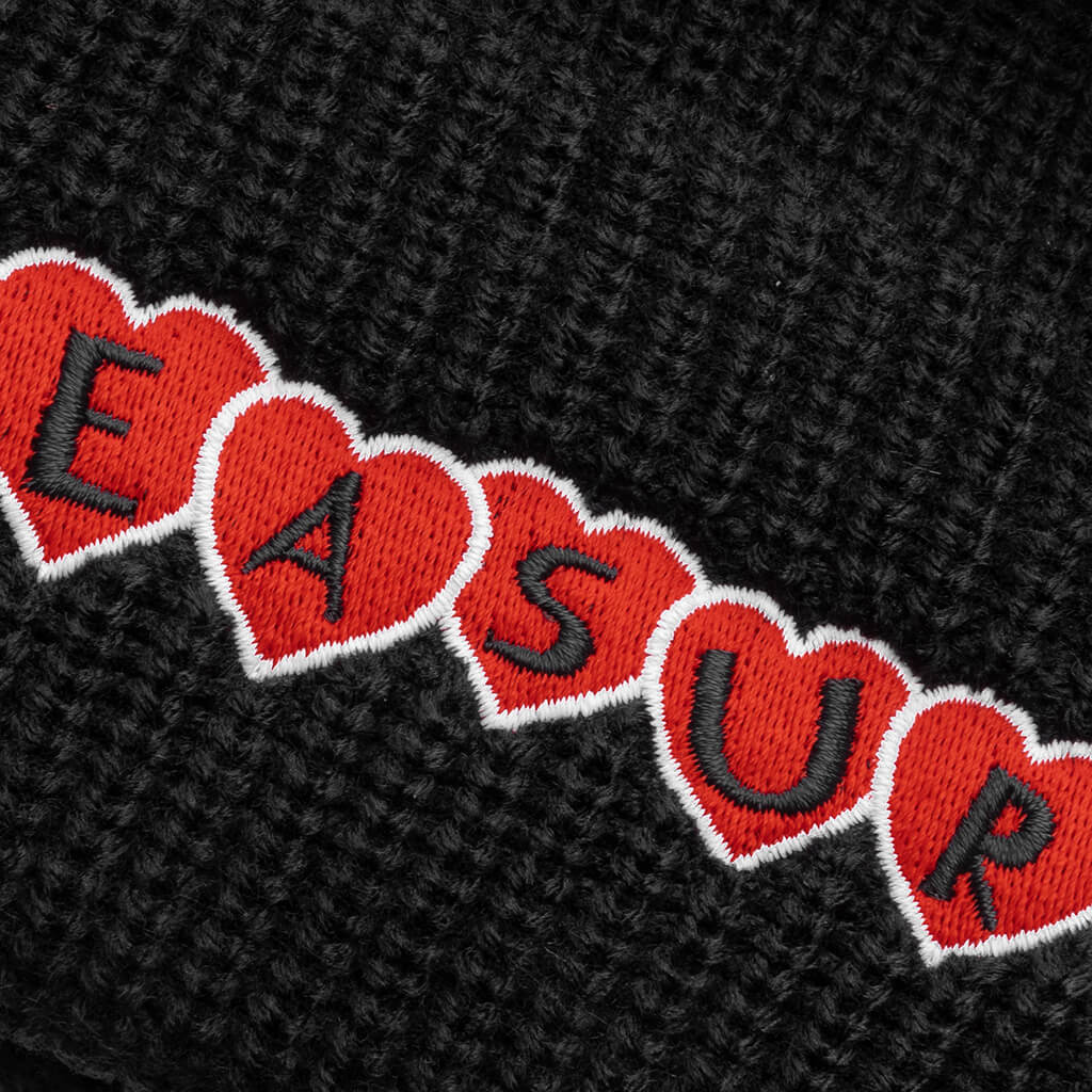 Hearts Beanie - Black