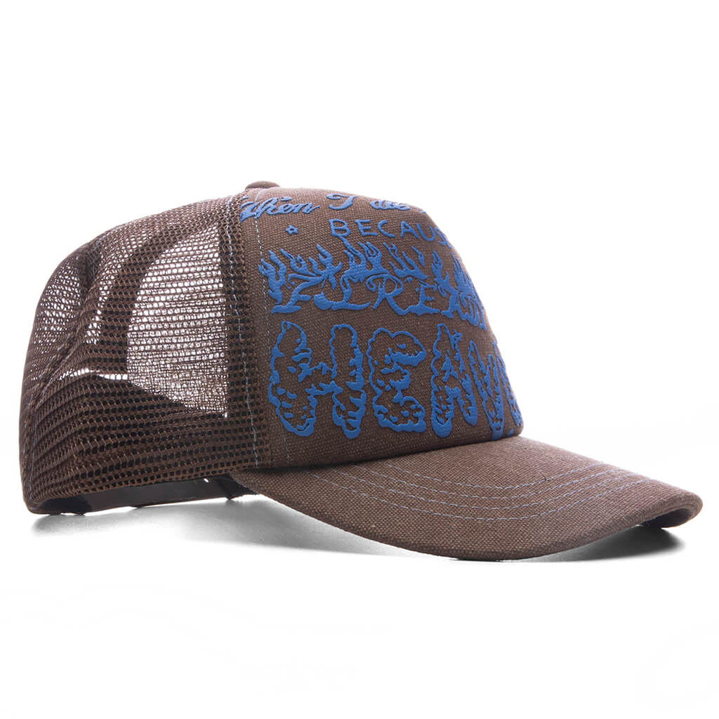 Heaven Trucker Cap - Brown Denim