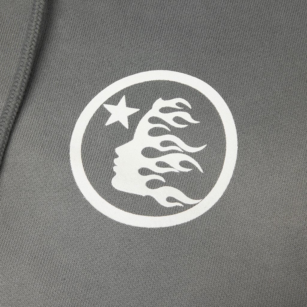 Hellstar Logo Zip Up Sweatshirt - Grey