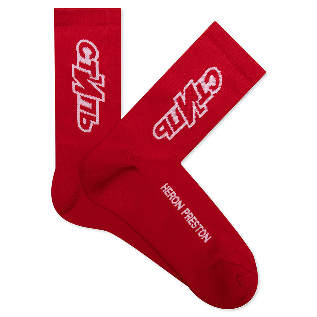 CTNMB Sport Long Socks - Red/White