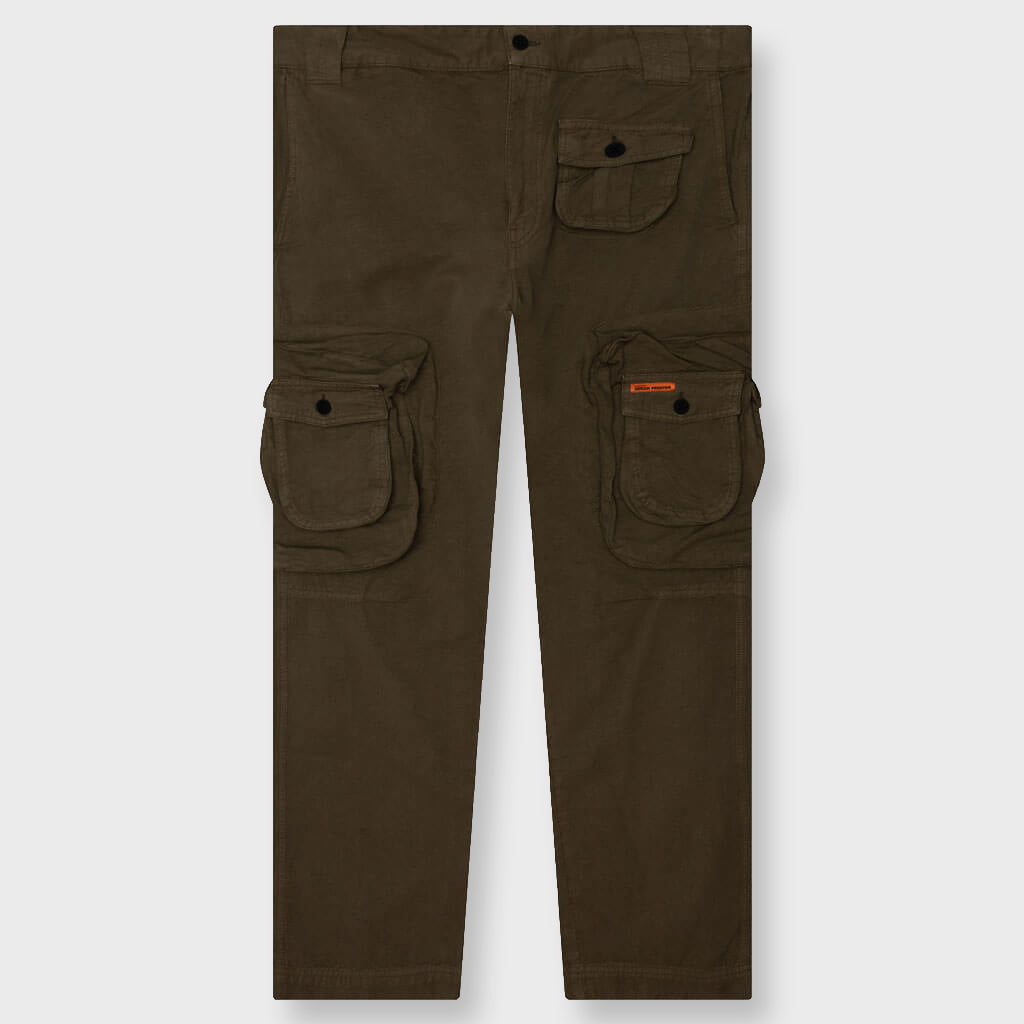 Canvas Cargo Pants - Dark Olive