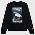 Censored Heron Crewneck - Black/White