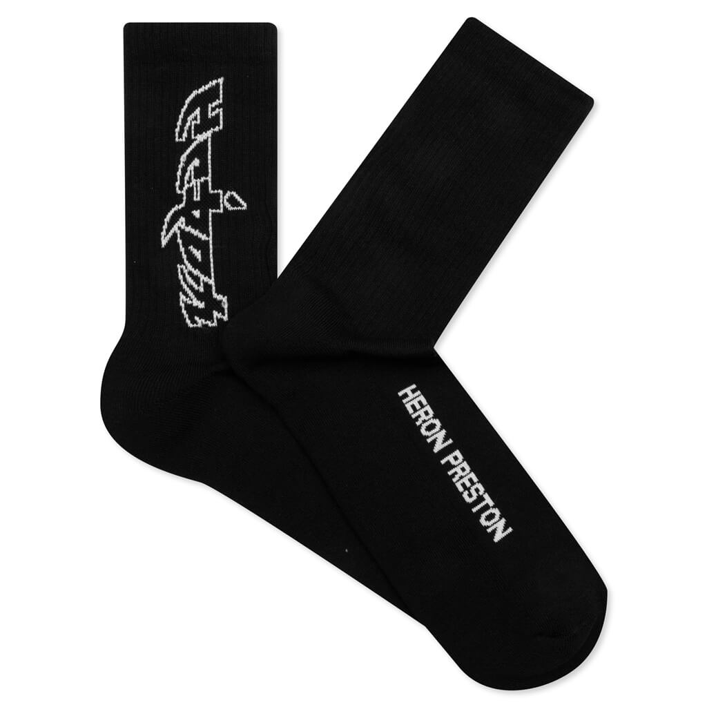 HP Arcade Long Socks - Black/White