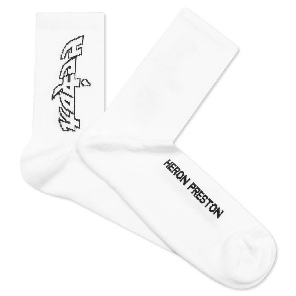 HP Arcade Long Socks - White/Black