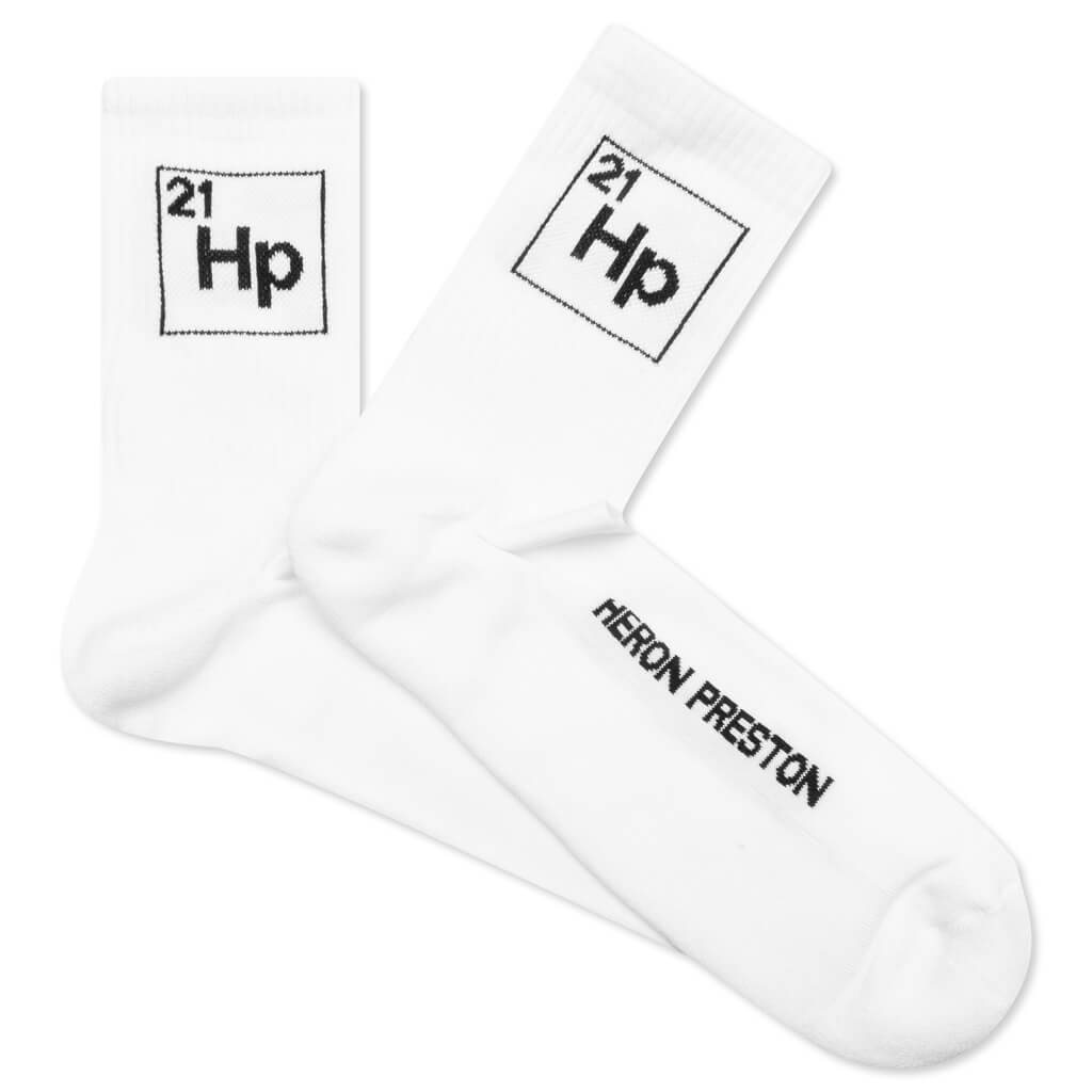 HP Periodic Long Socks - White/Black