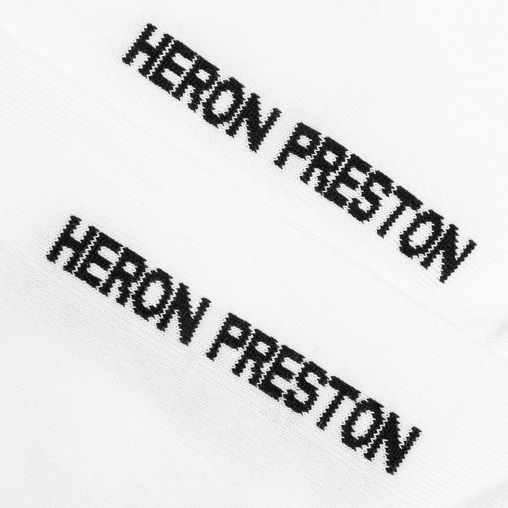 Heron Long Socks - White/Black