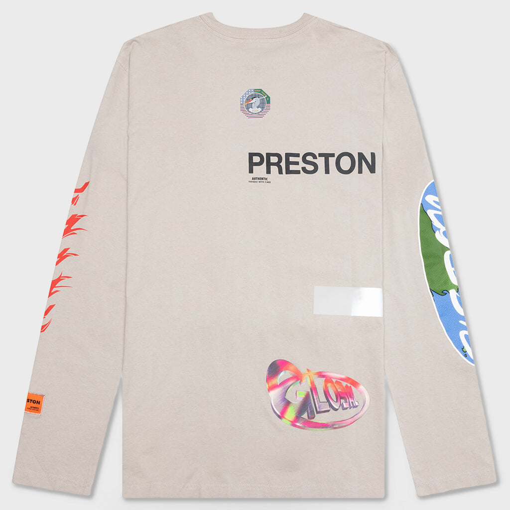 L/S Tee OS Global Collage - Grey/Blue