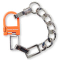 Multi Chain Square Bracelet - Silver/Orange