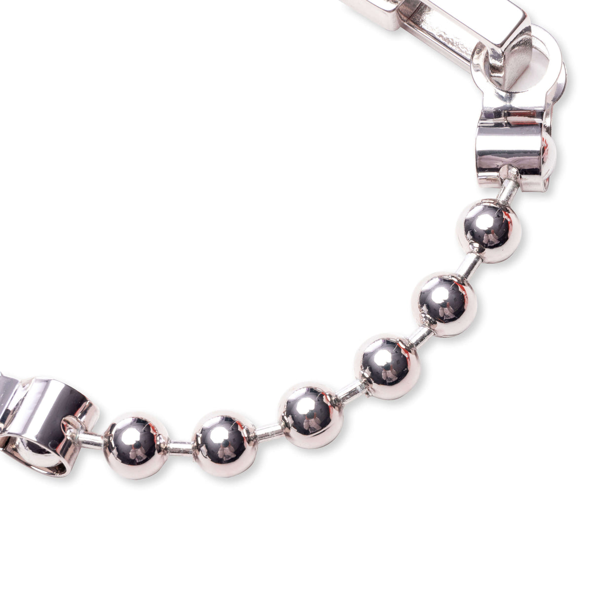 Multi Chain Square Necklace - Silver/Orange