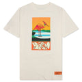S/S Tee OS Heron Abstract - White/Orange