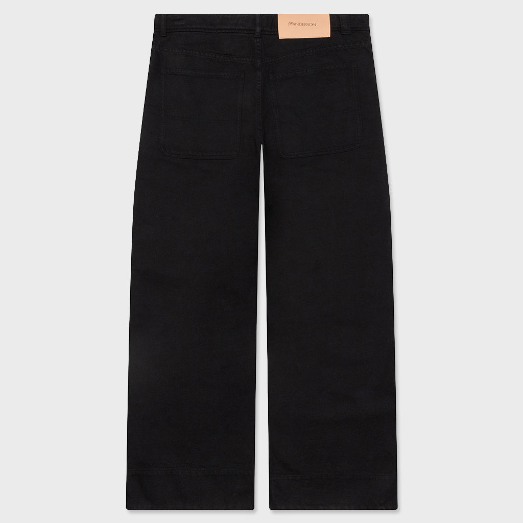 High Waist Wide Leg Trousers - Black