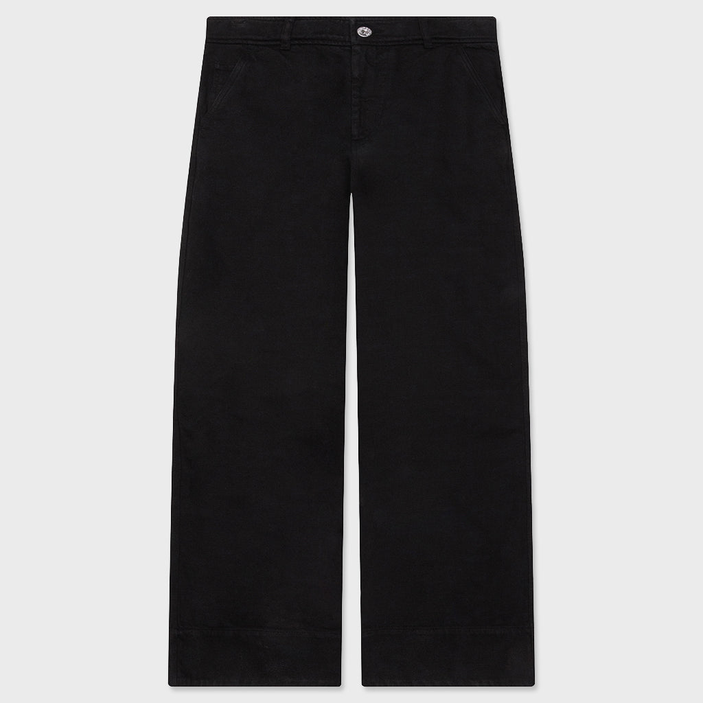 High Waist Wide Leg Trousers - Black