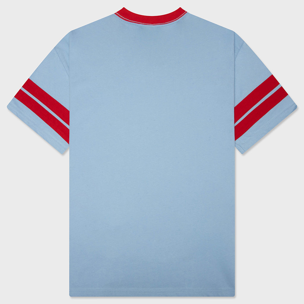Hole V-Neck Jersey - Blue