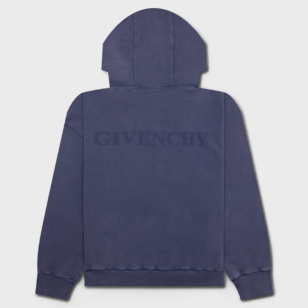 Shadow Oversized Hoodie - Medium Blue