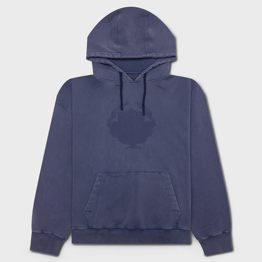 Shadow Oversized Hoodie - Medium Blue