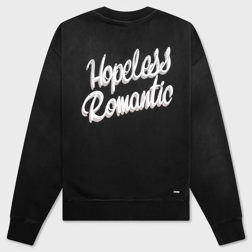 Hopeless Romantic Oversized Crew - Black