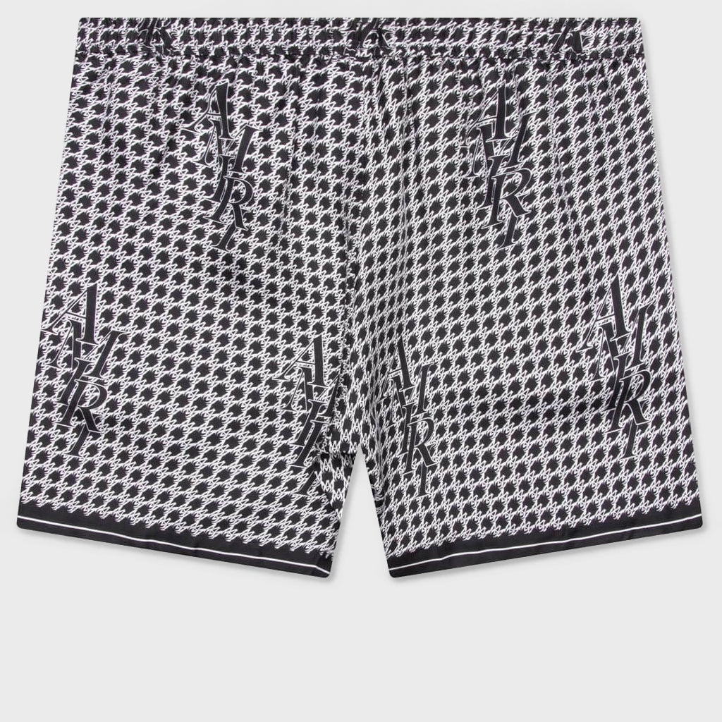 Houndstooth Silk Short - Black