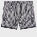 Houndstooth Silk Short - Black