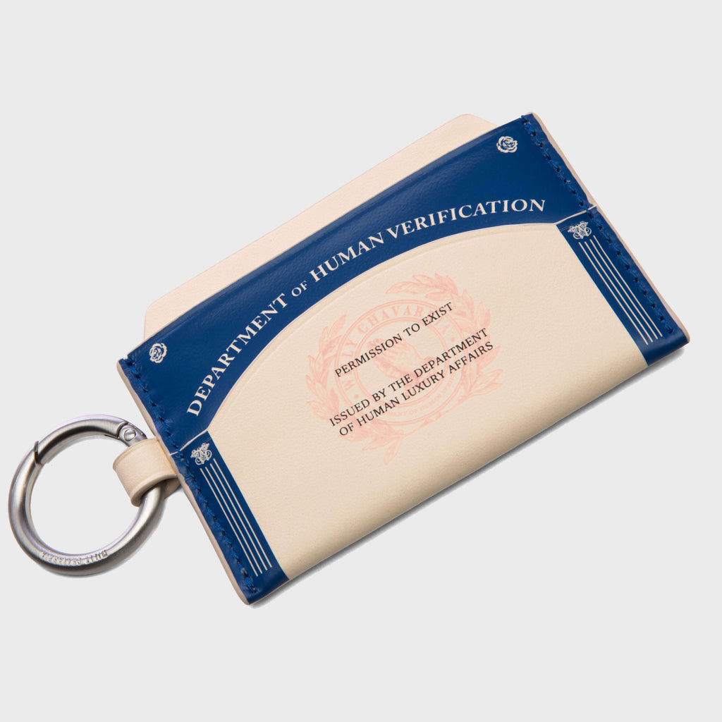 Human Verification Wallet - Royal Blue/White