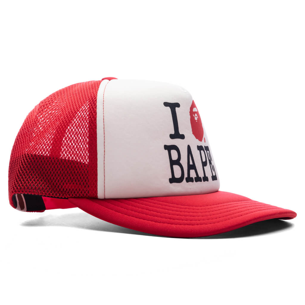 I Love Bape Mesh Cap - Red