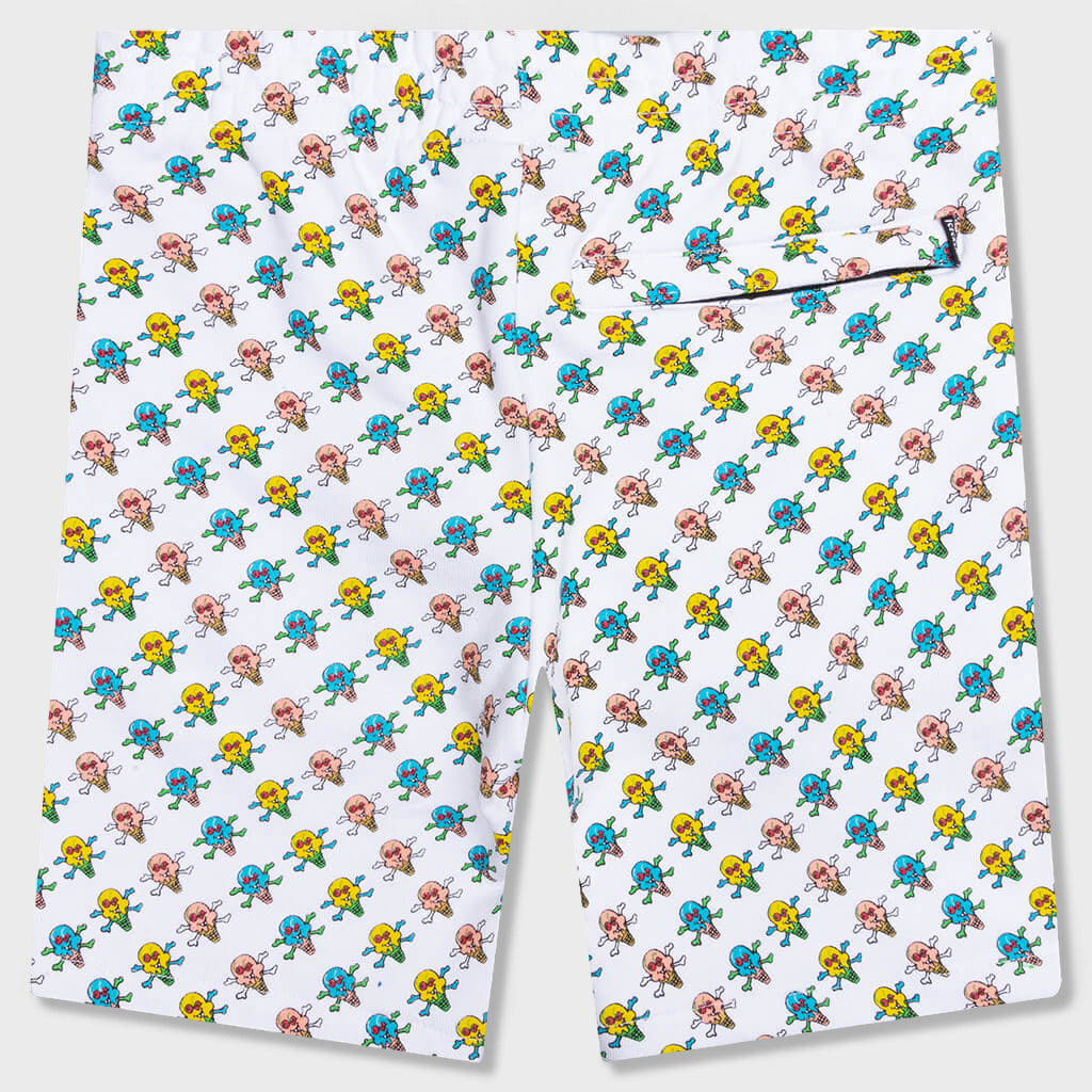 Kids Coffee Sweatshort - Bleach White